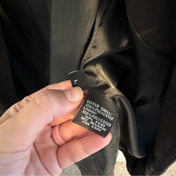 Vintage Calvin Klein Black Faux Suede Coat Jacket Large - Picture 9 of 12